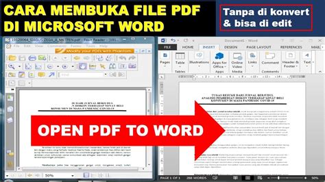 Teknik Membuka Word dan PDF Bersamaan saat Membandingkan Dokumen Word dan PDF secara bersamaan